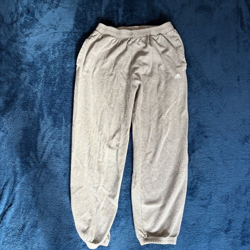 adidas Gray Ribbed Sweatpants - Picture 2 of 7